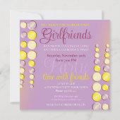 Uitnodigingen voor meisjesnacht dansfeest (Achterkant)