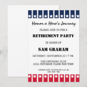 Uitnodigingen voor militaire pensionering onder Am (Voorkant / Achterkant)