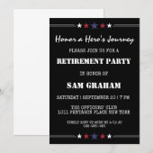 Uitnodigingen voor militaire pensionering onder Am (Voorkant / Achterkant)