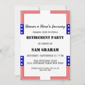 Uitnodigingen voor militaire pensionering onder Am (Voorkant)