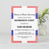 Uitnodigingen voor militaire pensionering onder Am (Staand voorkant)