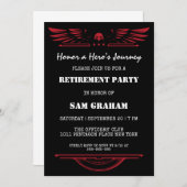 Uitnodigingen voor militaire pensionering onder Am (Voorkant / Achterkant)