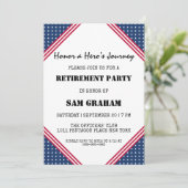 Uitnodigingen voor militaire pensionering onder Am (Staand voorkant)