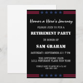 Uitnodigingen voor militaire pensionering onder Am (Voorkant / Achterkant)