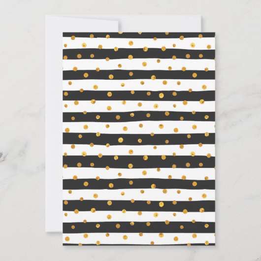 Uitnodigingen voor Modern Stripe en Stippen Retire (Achterkant)