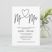 Uitnodigingen voor modern Verloving (Staand voorkant)