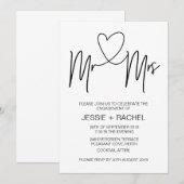 Uitnodigingen voor modern Verloving (Voorkant / Achterkant)