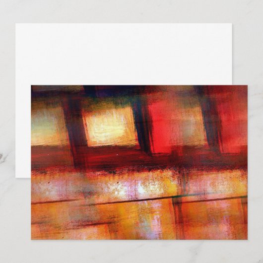 Uitnodigingen voor moderne Abstracte kunst (Voorkant / Achterkant)