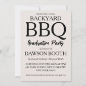 Uitnodigingen voor moderne afstuderen BBQ (Achterkant)