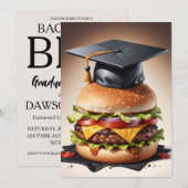 Uitnodigingen voor moderne afstuderen BBQ (Voorkant / Achterkant)