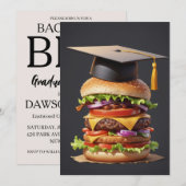 Uitnodigingen voor moderne afstuderen BBQ (Voorkant / Achterkant)