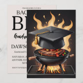 Uitnodigingen voor moderne afstuderen BBQ (Voorkant / Achterkant)