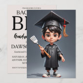 Uitnodigingen voor moderne afstuderen BBQ (Voorkant / Achterkant)