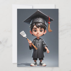 Uitnodigingen voor moderne afstuderen BBQ