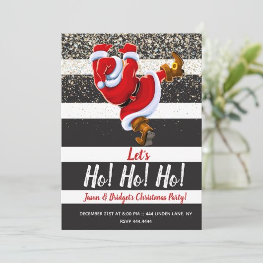 Uitnodigingen voor moderne kerstkerstfeestjes (Staand voorkant)