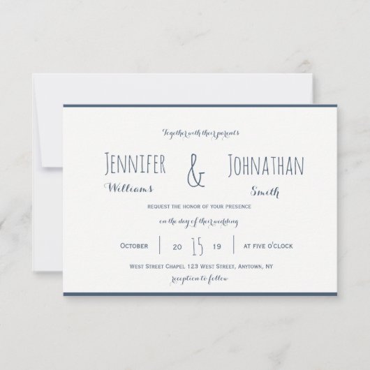 Uitnodigingen voor moderne marineschepen en witte  (Voorkant)