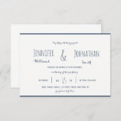 Uitnodigingen voor moderne marineschepen en witte  (Voorkant / Achterkant)