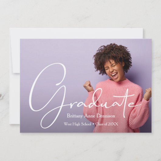 Uitnodigingen voor moderne scriptfotografie (Voorkant)