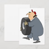 Uitnodigingen voor monteur die een band draagt (Voorkant / Achterkant)