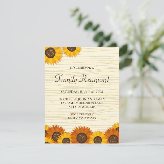 Uitnodigingen voor mooie gezinshereniging (Staand voorkant)