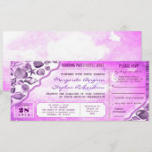 Uitnodigingen voor nautische bestemming trouwticke (Voorkant / Achterkant)