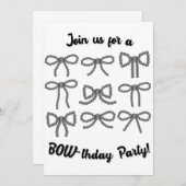 Uitnodigingen voor Navajo Pearl Bow-feestjes  (Voorkant / Achterkant)