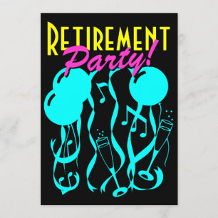 Uitnodigingen voor Neon Colour Pensioenen sjabloon