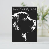 Uitnodigingen voor Newfoundland Persoonlijke Dog R (Staand voorkant)