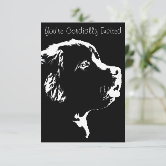 Uitnodigingen voor Newfoundland Persoonlijke Dog R (Staand voorkant)