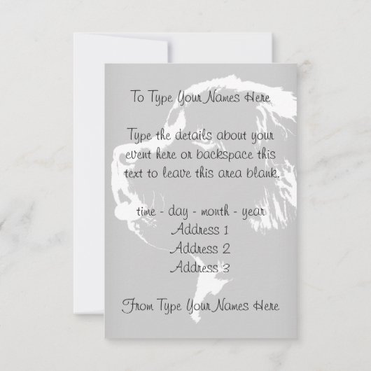 Uitnodigingen voor Newfoundland Persoonlijke Dog R (Achterkant)