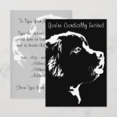 Uitnodigingen voor Newfoundland Persoonlijke Dog R (Voorkant / Achterkant)