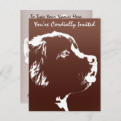 Uitnodigingen voor Newfoundland Persoonlijke Dog R (Voorkant / Achterkant)