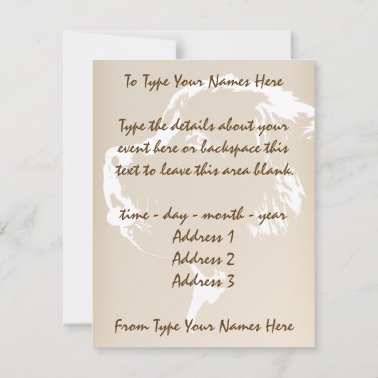 Uitnodigingen voor Newfoundland Persoonlijke Dog R (Achterkant)