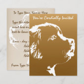 Uitnodigingen voor Newfoundland Persoonlijke Dog R (Voorkant / Achterkant)