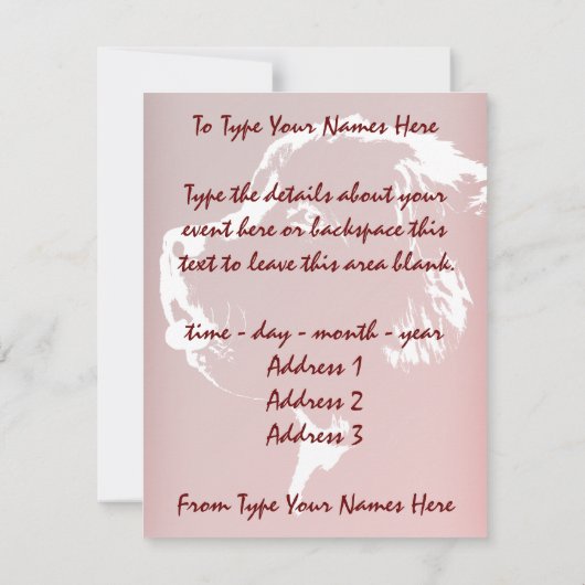 Uitnodigingen voor Newfoundland Persoonlijke Dog R (Achterkant)