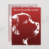Uitnodigingen voor Newfoundland Persoonlijke Dog R (Voorkant / Achterkant)
