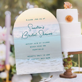 Uitnodigingen voor Ocean Sunrise Bridal Shower