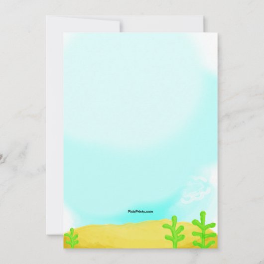 Uitnodigingen voor onderzeeboot onder de zee (Achterkant)