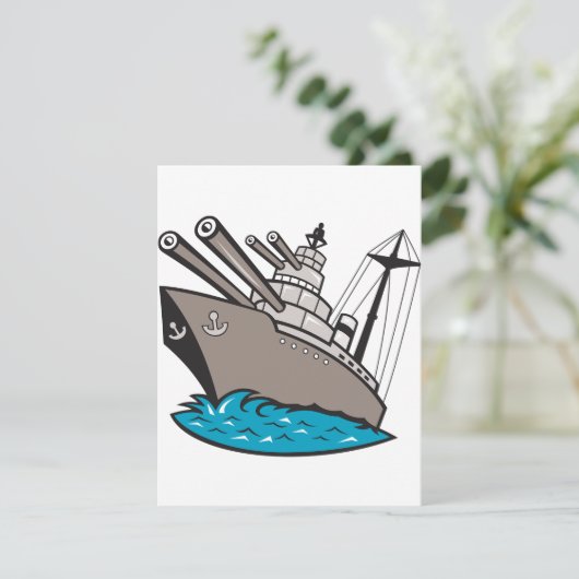 Uitnodigingen voor oorlogsschepen (Staand voorkant)