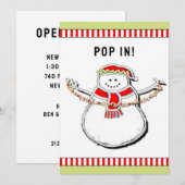 Uitnodigingen voor open huis met feestdagen (Voorkant / Achterkant)