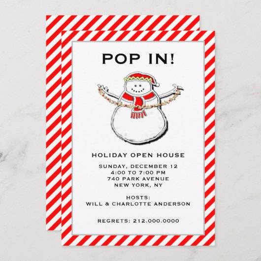 Uitnodigingen voor openingsuren (Voorkant / Achterkant)