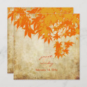 Uitnodigingen voor  Oranje mantels/herfst (Voorkant / Achterkant)