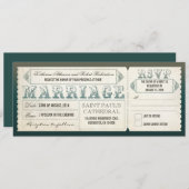 Uitnodigingen voor oude bruiloft - tickets & RSVP (Voorkant / Achterkant)