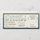 Uitnodigingen voor oude bruiloft - tickets & RSVP (Voorkant)