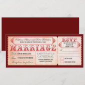 Uitnodigingen voor oude bruiloft - tickets & RSVP (Voorkant / Achterkant)