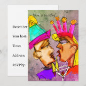 Uitnodigingen voor oudejaarsavond (Voorkant / Achterkant)