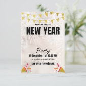 Uitnodigingen voor oudejaarsfeesten - vieren in St (Staand voorkant)