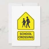 Uitnodigingen voor oversteek naar school (Voorkant)