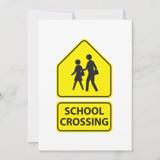 Uitnodigingen voor oversteek naar school (Voorkant)