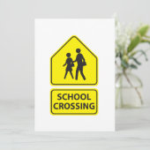 Uitnodigingen voor oversteek naar school (Staand voorkant)